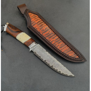 ЕЛЕГАНТНИЙ ніж ручної роботи майстра MV Knify, сталь K390™ в обкладках нержавіючого дамаску, 63 HRC. Photo 2